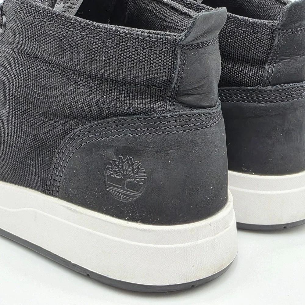 Timberland Mens Davis Square Chukka Black‎ Nubuck Shoes Sneakers Size 11.5 US
